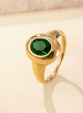 跨境新品不锈钢锆石女戒