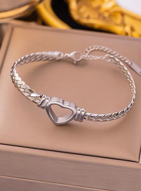 轻奢高级感小众气质钛钢手链金色