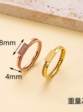 跨境热销不锈钢情侣对戒