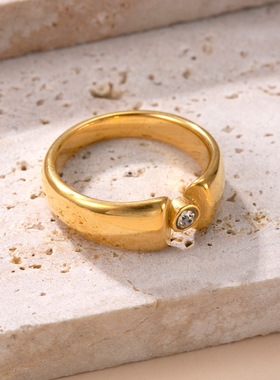 跨境爆款不锈钢情侣对戒