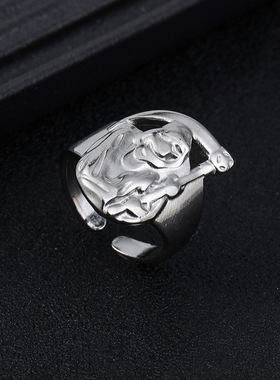 跨境时尚不锈钢开口戒