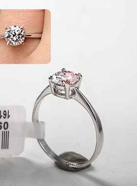 八心八箭四爪仿真订婚戒指包邮