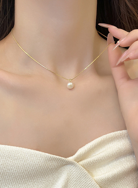 日韩轻奢法式珍珠项链