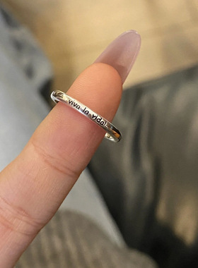 人生万情侣对戒岁尾戒朋克小拇指戒指轻奢设计感女开口小众设计感