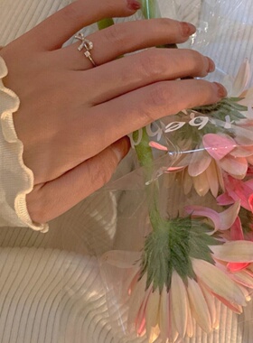 蝴蝶小尾戒新款食指戒指女