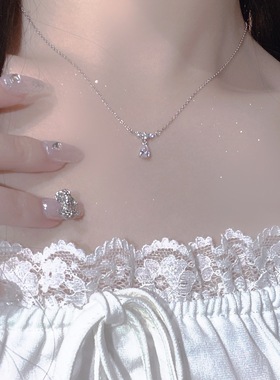 「雨滴」精灵眼泪项链轻奢高级女生锁骨链轻奢小众不掉色颈链配饰