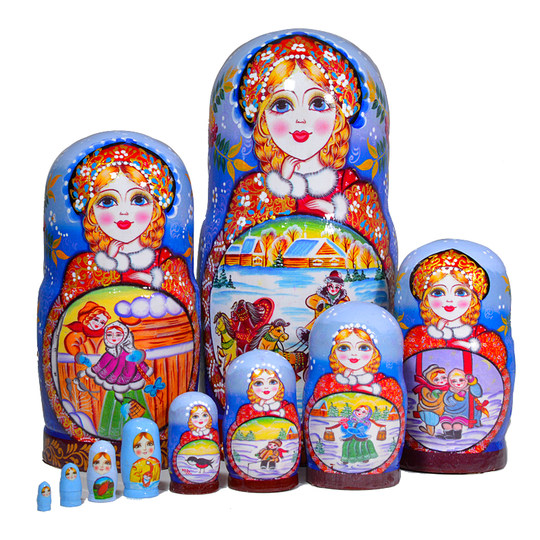 Russian matryoshka doll pure solid wood JoyNest