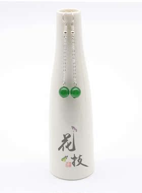 帝王绿日常旗袍温婉风耳夹玉髓