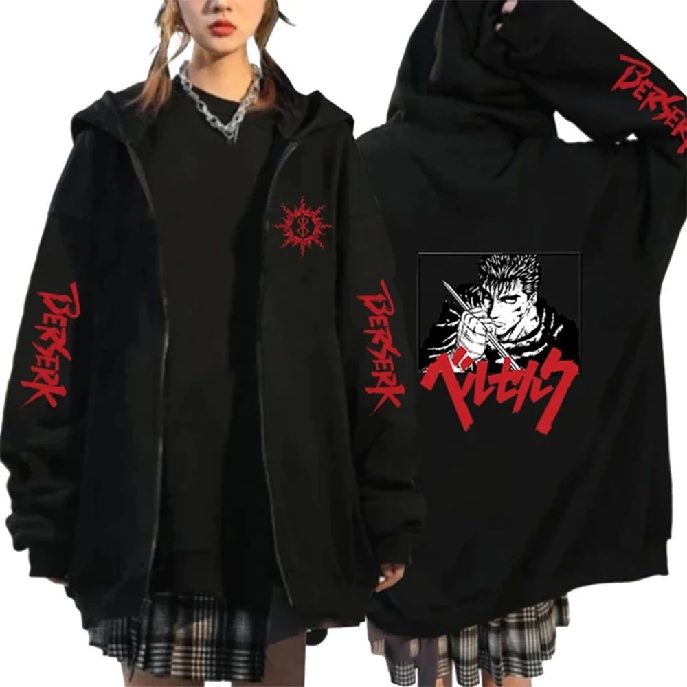 Japanese Berserk Anime Hoodie Guts Eyes Manga Hoodies Haraju-图1