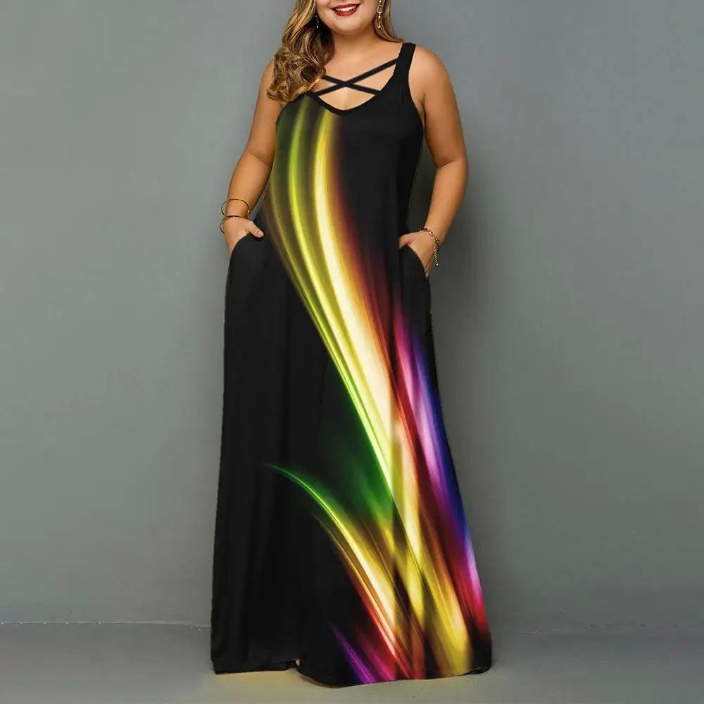 Plus Size Sexy Camisole Dress for Women Clothing 2024 Summer - 图2