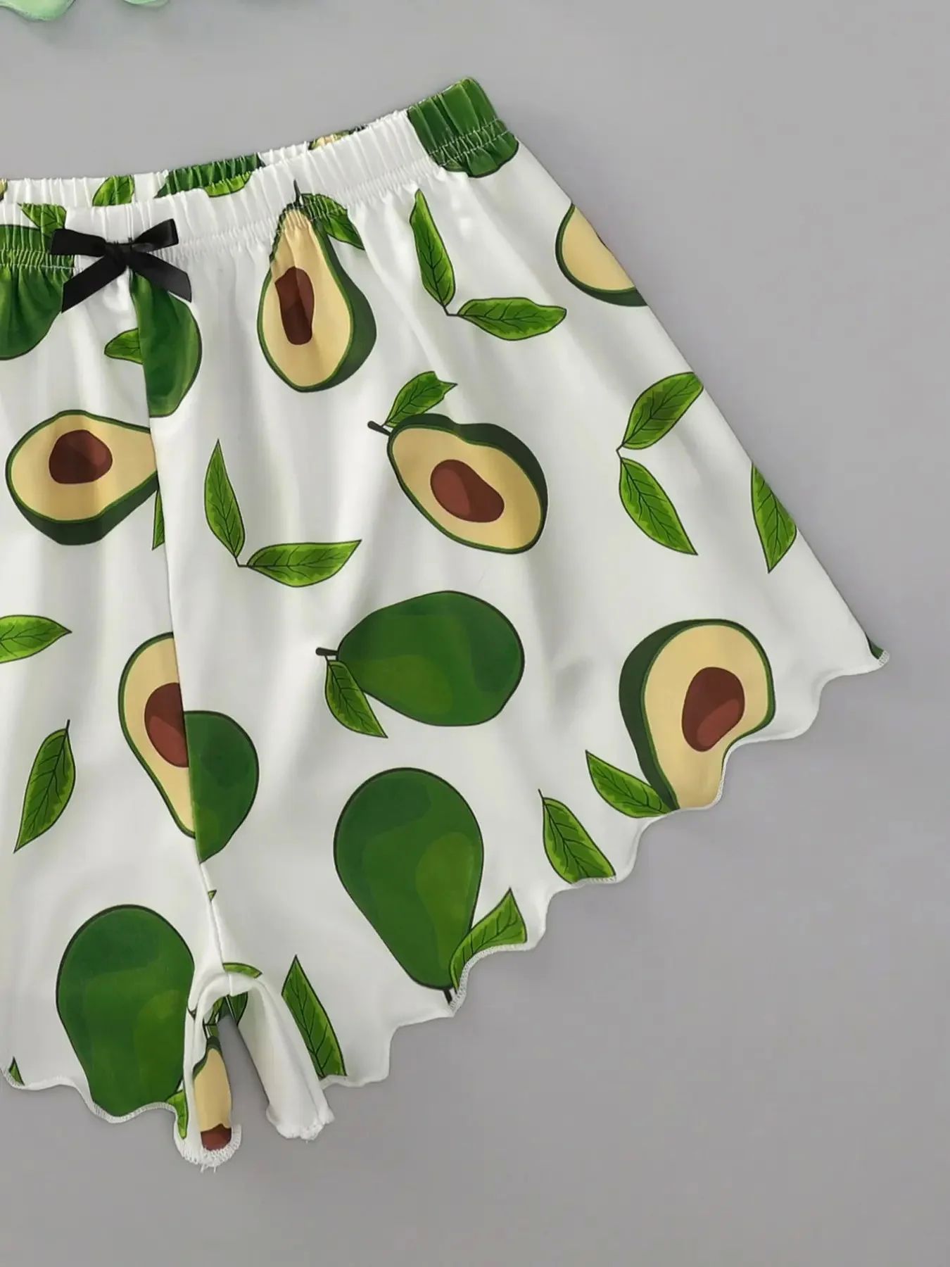 New Style Summer Women Pajamas Set Avocado Print Camisole Wi - 图2