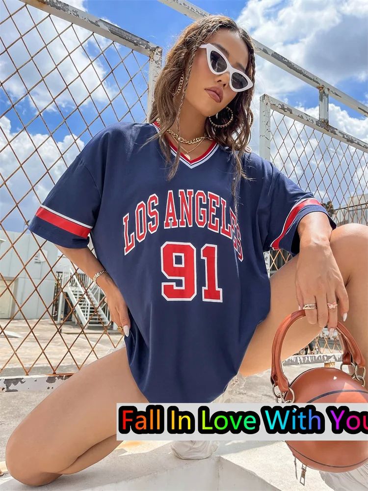 Los Angeles Number 91 TShirt For Men Women Summer Oversized - 图2