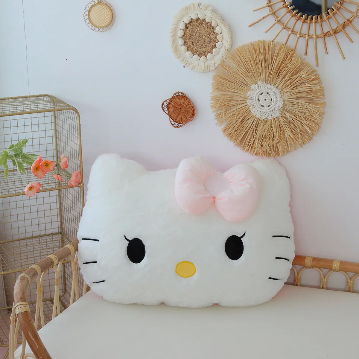 Sanrio Hello Kitty Plush Toy Soft Cuddly Pillow Comfortable - 图3