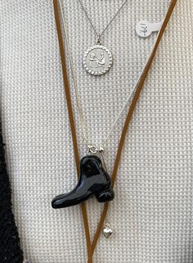 手作小众设计师简约毛衣链项链