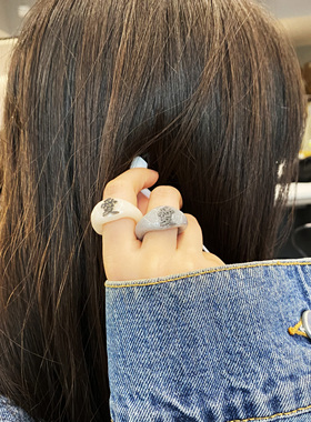 爱字坏熊集市情侣进口材料亚戒指