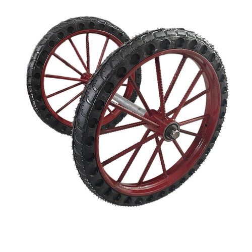 斗车力车全套轮子两轮农用重型3.00-18工地钢筋钢圈高弹性实心胎 - 图3