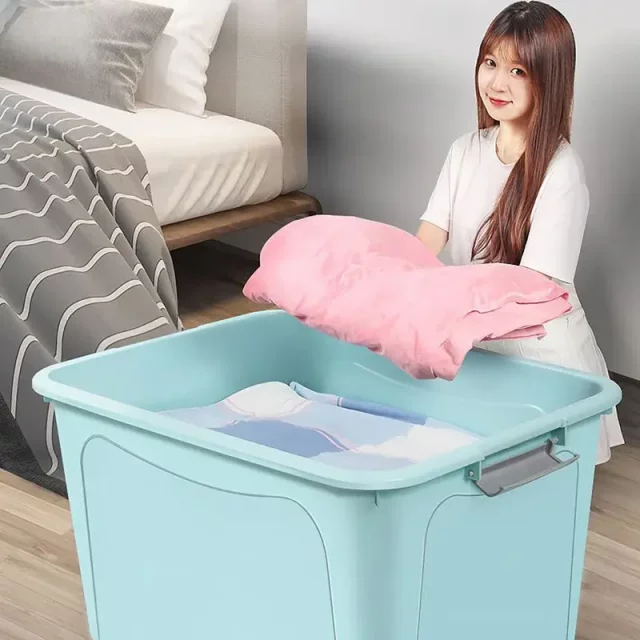 Extra-large plastic storage box packing clothes storage box thickened household car dormitory moving box plastic