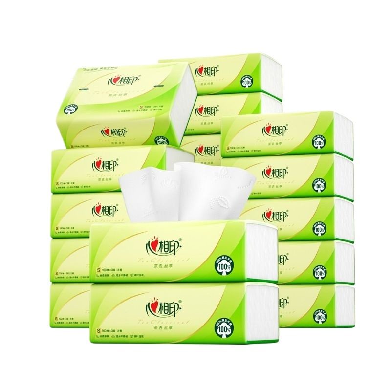 心相印抽纸茶语系列100抽大包纸巾卫生纸整箱家用面巾纸抽取式,淘宝优惠券,粉丝福利购,淘宝优惠卷