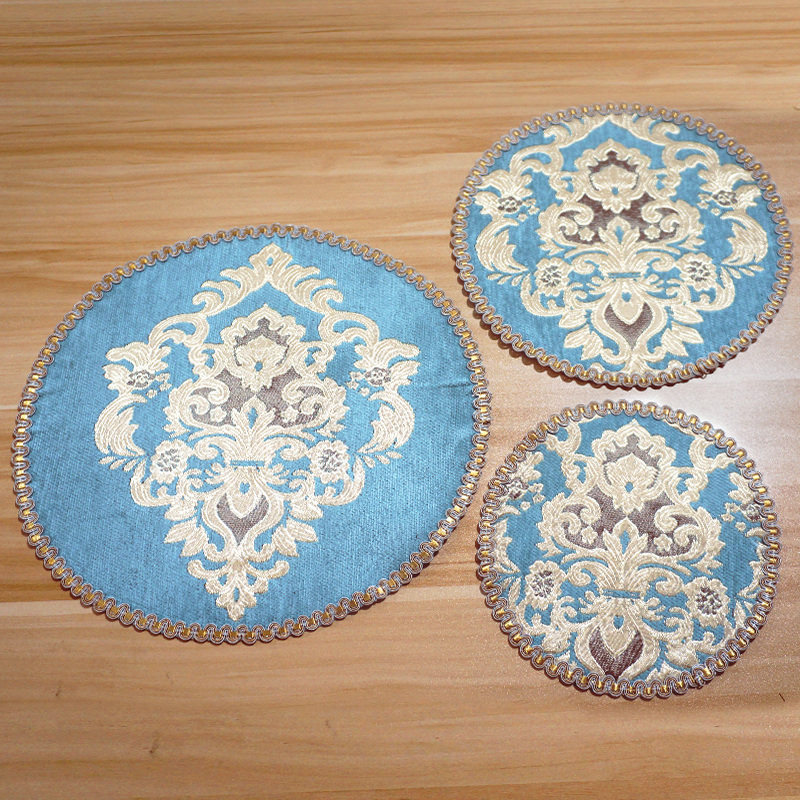 欧式餐桌垫子桌面垫隔热垫餐桌垫防烫茶几垫餐垫防滑椭圆形可定制,淘宝优惠券,粉丝福利购,淘宝优惠卷