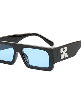 黑色2021小脸眼镜雪花太阳镜光身新款墨镜欧美框架方框炫酷配饰