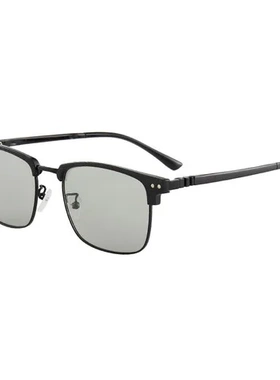 金属方框直半框墨镜手机透明电脑镜复古太阳镜眉毛眼镜防蓝光