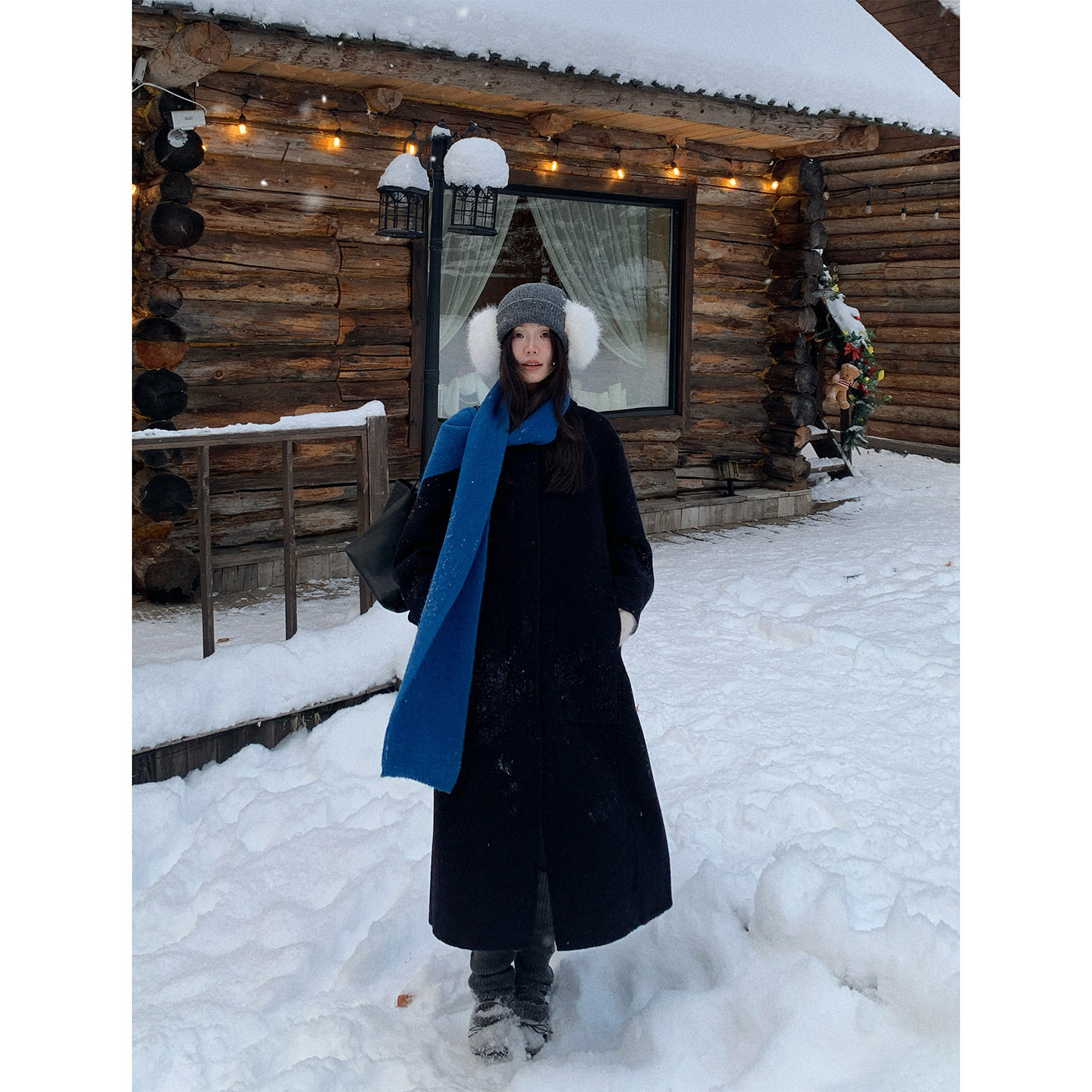 一三良品小个子 宽松气质减龄a摆羊毛双面呢大衣女冬长款毛呢外套,淘宝优惠券,粉丝福利购,淘宝优惠卷