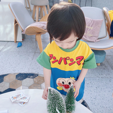 Семейные футболки 亲子装2023新款潮网红母女母子装夏季洋气连衣裙子一家三口装裙装 OTHER