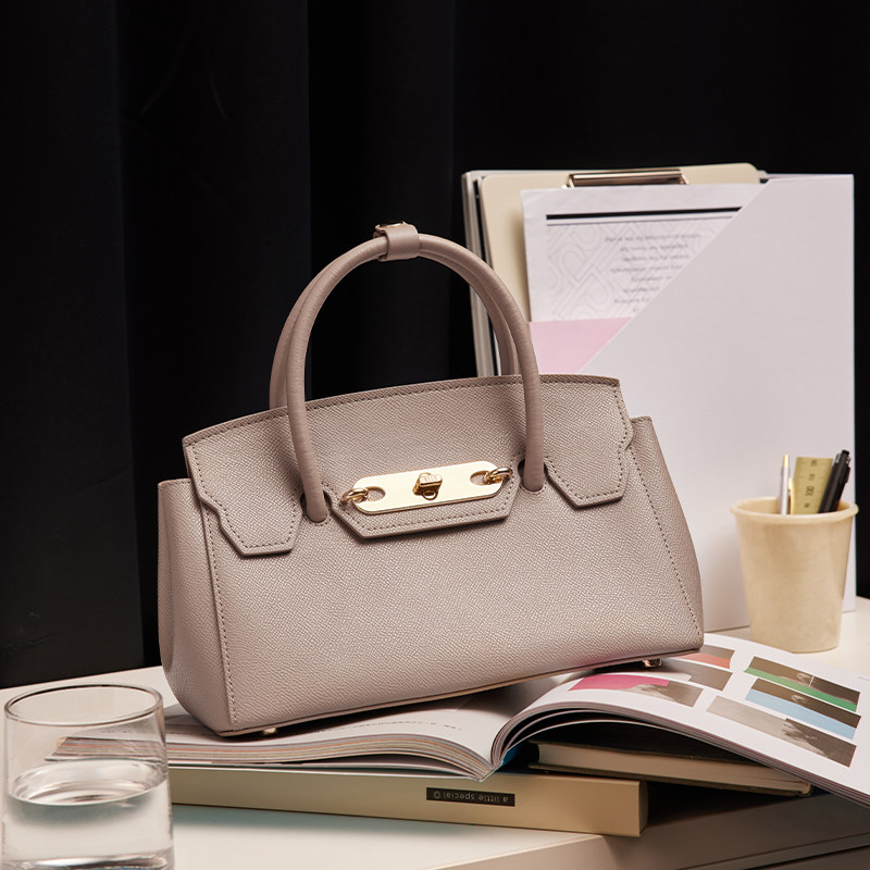 elle 2023新款真皮大容量凯莉手提包 elle箱包女士包袋