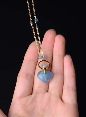 精油瓶冰种水晶礼物天然海蓝宝