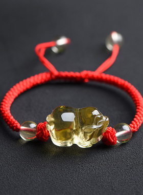 其他情侣黄水晶名族风立体生肖