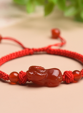 其他情侣红玛瑙名族风立体生肖