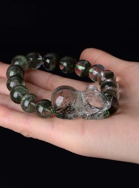 绿幽灵老鼠手链聚宝盆招财聚财