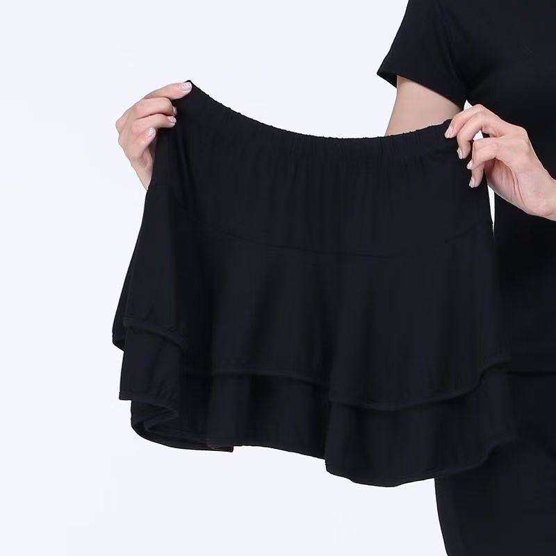 广场舞服装莫代尔棉小短裙扇子舞跳舞新款舞蹈短裙中老年半身裙,淘宝优惠券,粉丝福利购,淘宝优惠卷