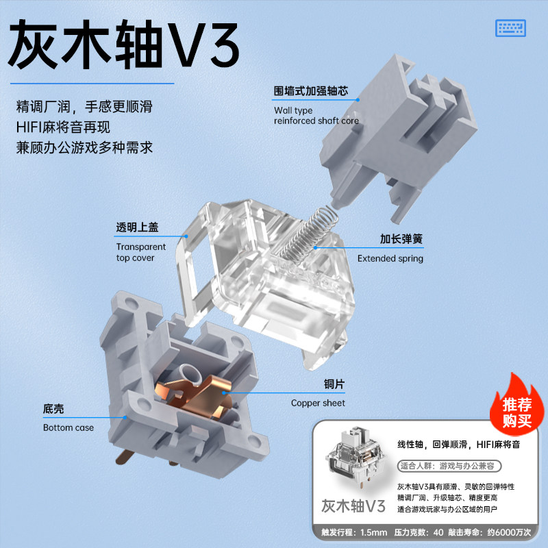 狼蛛无线蓝牙机械键盘三模2.4G有线108键灰木轴V3客制化RGB热插拔_虎窝淘