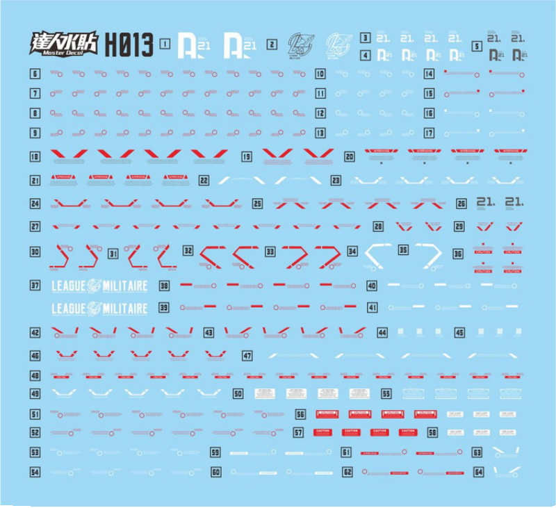 达人 MASTER HGUC 1/144 V2高达 AB型全装备敢达高达荧光水贴-图3