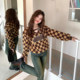 Fabric Pig Wild Caramel American spliced jeans bootcuts for women in autumn and winter trousers slim slim retro retro