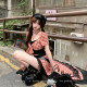 ເກາະແບບສະຫມໍ່າສະເຫມີ slit ຍາວຊຸດ skirt