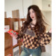 Fabric Pig Wild Caramel American spliced jeans bootcuts for women in autumn and winter trousers slim slim retro retro