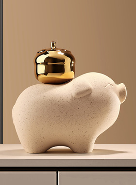 新中式创意摆件马上有钱软装