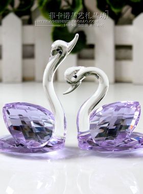 珠宝柜台婚庆拍摄道具水晶天鹅