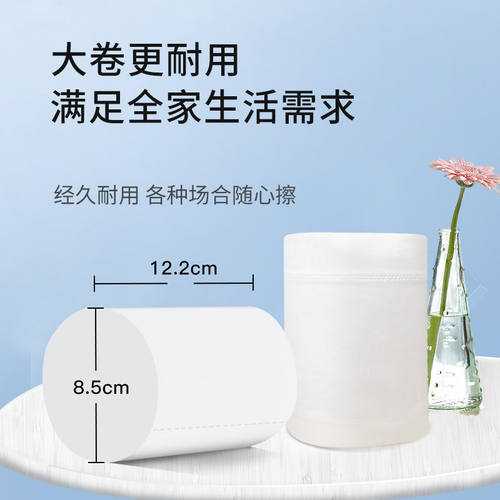绿诗5.4斤卫生纸卷纸家用实惠装纸巾大粗卷整提厕所纸无芯卷筒纸 - 图2