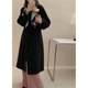 Autumn and winter new high-end French fashion Hepburn style women's long round neck waist slimming double-sided wool coat