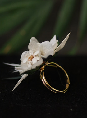 原创设计森系婚礼永生法式戒指