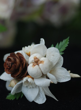 小美姓林森系婚礼手作永生花对戒戒指