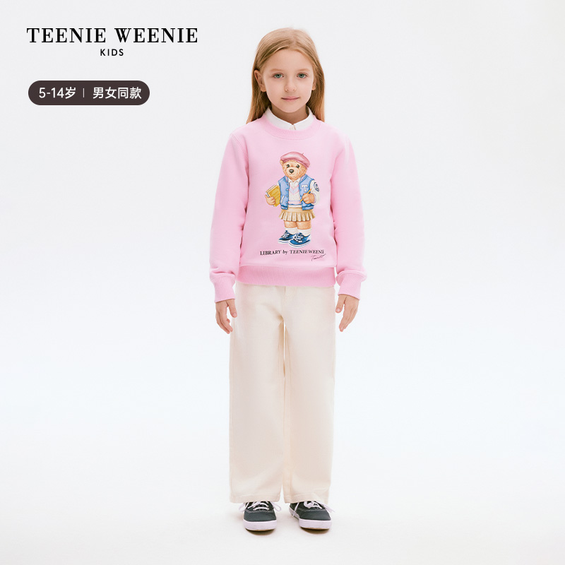 TeenieWeenie Kids小熊童装24春季新款男女童可爱印花圆领卫衣