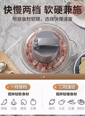 龙德利5L绞肉机电动家用6秒速绞