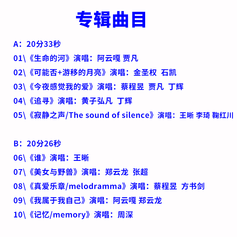 声入人心男团中外流行经典精选专辑1+2正版lp黑胶唱片王晰周深-图1