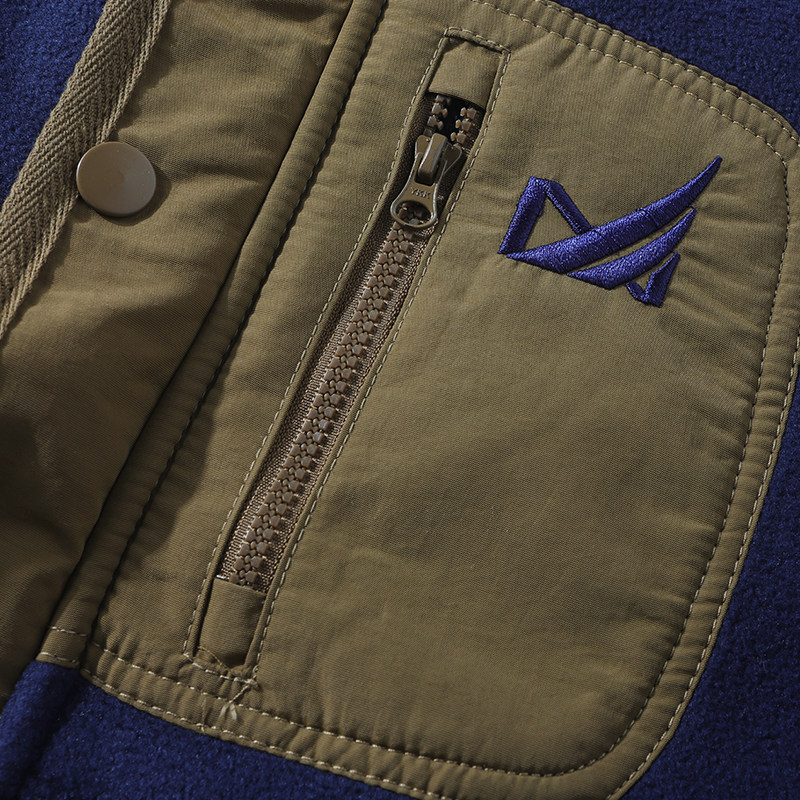 秋季山系重磅户外摇粒绒立领夹克男士加绒加厚保暖拼色修身外套潮,淘宝优惠券,粉丝福利购,淘宝优惠卷