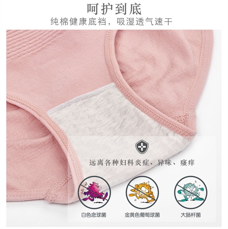 bejirog /北极绒蜂巢暖宫内裤女 北极绒朝慈内裤