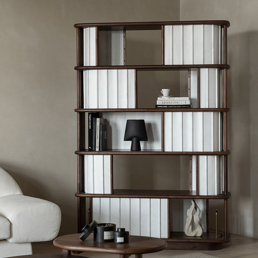 梵几|卷轴置物柜 书柜轻奢收纳柜收藏品置物架黑胡桃木抽拉门柜,淘宝优惠券,粉丝福利购,淘宝优惠卷